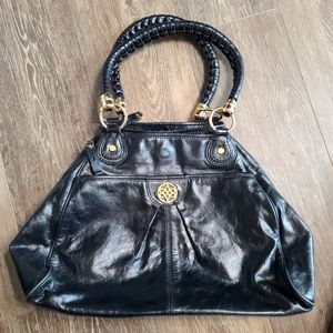 Antonio Melani Black Leather Shoulder Bag